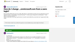 How do I change ...onmicrosoft.com from a users login? - Microsoft ...