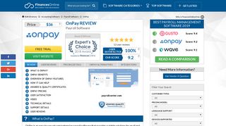 OnPay Reviews: Overview, Pricing and Features - FinancesOnline.com