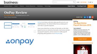 OnPay Review 2018 | Online Payroll Service Reviews - Business.com