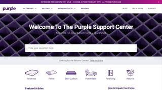 Support - Purple Mattress