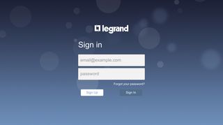 Legrand - Login