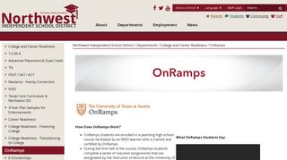 OnRamps - Northwest Independent School District - Northwest ISD