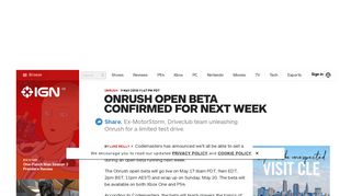 Onrush Open Beta Confirmed for Next Week - IGN