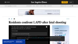 Residents confront LAPD after fatal shooting - Los Angeles Times ...