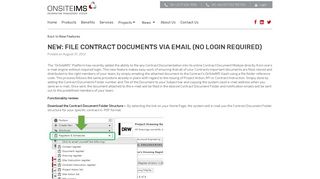 NEW: File Contract Documents via email (No login required) - OnSiteIMS