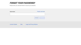 Forgot password - GM Owner Center