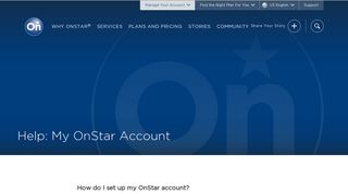 Help: My OnStar Account