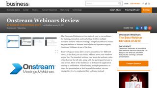 Onstream Webinars Review 2018 | Webinars - Business.com