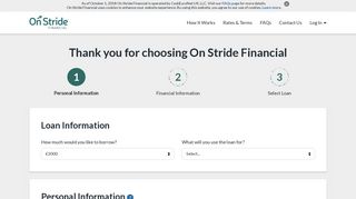 On Stride Financial Application