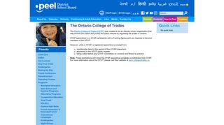 Ontario College of Trades (OCOT) - Peel District School Board