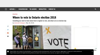 Ontario election 2018: How to register to vote in your riding - Maclean's