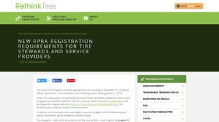 New RPRA Registration Requirements for Tire Stewards and Service ...