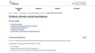 Ontario Works social assistance | City of Ottawa