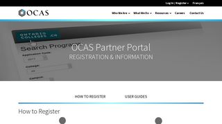 OCAS Partner Portal - More Info | OCAS