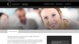 Welcome to OntarioLearn.com | Conestoga College