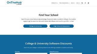 Find Your School – Student and Faculty Software Discounts | OnTheHub