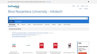 Bina Nusantara University - infotech | Academic ... - OnTheHub