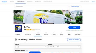Working at OnTrac: 127 Reviews about Pay & Benefits | Indeed.com
