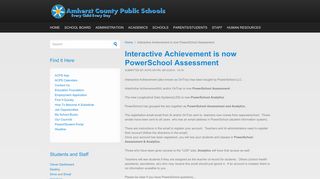 Interactive Achievement is now PowerSchool Assessment | Amherst ...