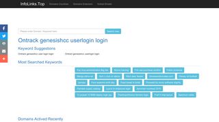 Ontrack genesishcc userlogin login Search - InfoLinks.Top