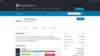 ONTRApages | WordPress.org