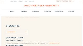 Students | Ohio Northern University