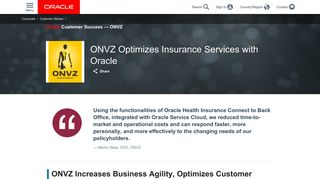 ONVZ Optimizes Insurance Services with Oracle