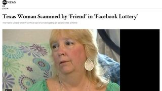 Texas Woman Scammed by 'Friend' in 'Facebook Lottery' - ABC News