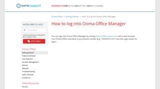How to log into Ooma Office Manager | Ooma Office | Support