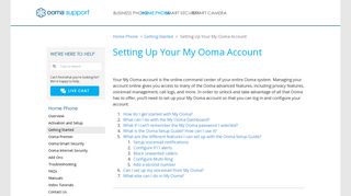 Setting Up Your My Ooma Account | Home Phone | Support