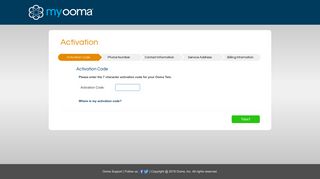 My Ooma - Activation