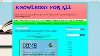 pso online order management system (ooms) - knowledge for all