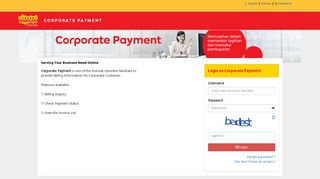 Login to Corporate Payment - Indosat
