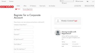 Register for a Corporate Account - Ooredoo Qatar