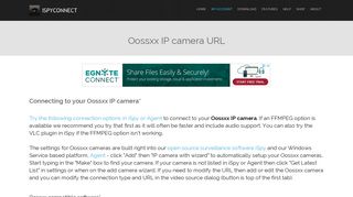 Connect to Oossxx IP cameras