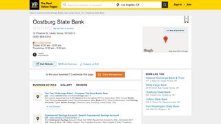 Oostburg State Bank 10 Phoenix St, Cedar Grove, WI 53013 - YP.com