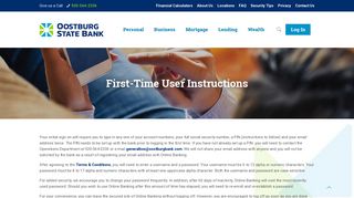 First-Time Online Banking Users | Oostburg State Bank | Sheboygan ...