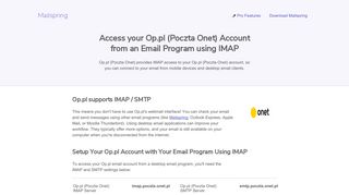 How to access your Op.pl (Poczta Onet) email account using IMAP