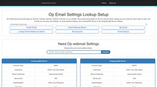 Op Email Settings | Op Webmail | op.pl Email