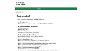 Contractor FAQ - HEATING & COOLING INCENTIVE Orientation