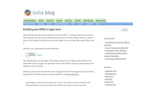 Enlittling the OPAC's login form | Koha Blog