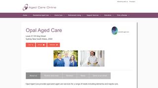 Opal Aged Care Residential Aged Care Sydney | Aged Care Online
