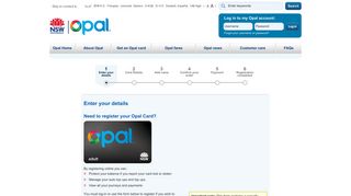 Login or Register | NSW Government | Opal