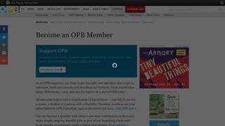 Become an OPB Member . Support | OPB