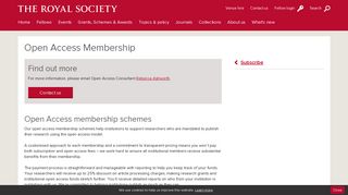 Open Access Membership | Royal Society