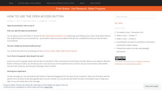 How to use the Open Access Button