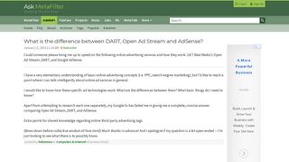 What is the difference between DART, Open Ad Stream and AdSense ...