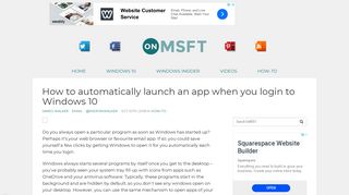 How to automatically launch an app when you login to Windows 10 ...