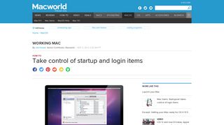 Take control of startup and login items | Macworld