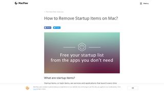 How to remove startup programs in macOS Sierra and earlier OS X?